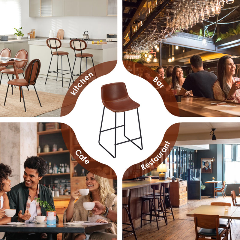 Latitude Run® Kledi Faux Leather Counter & Bar Stools & Reviews Wayfair